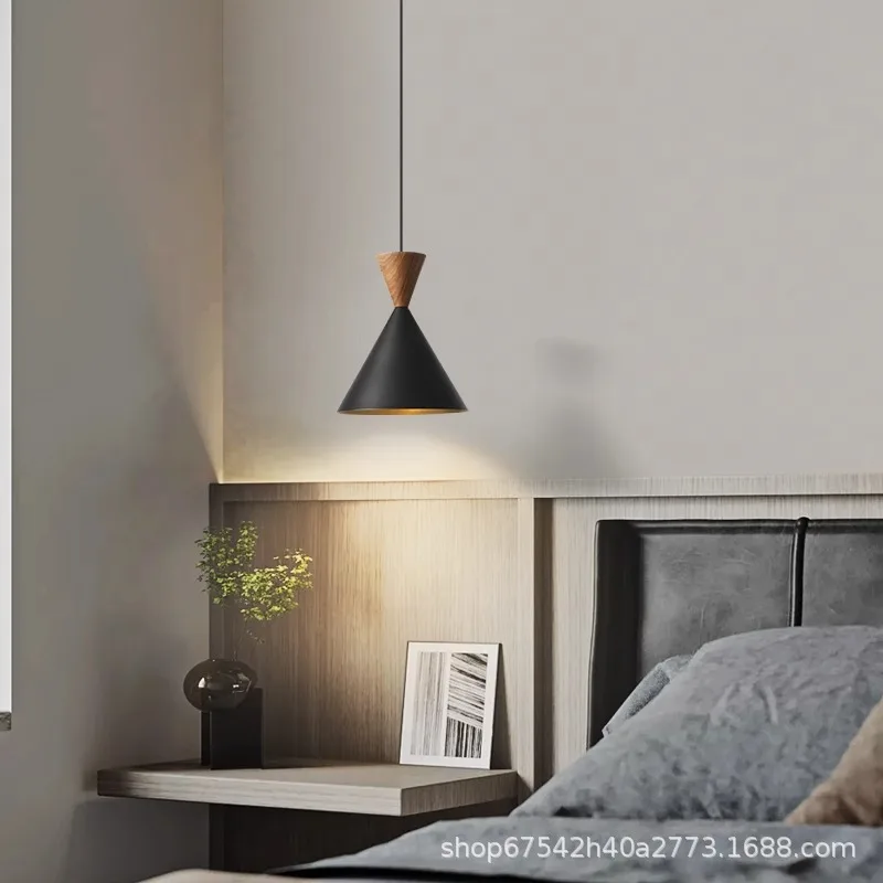 

Современная минималистичная прикроватная маленькая люстра для главной спальни, люстра из медного орехового бара