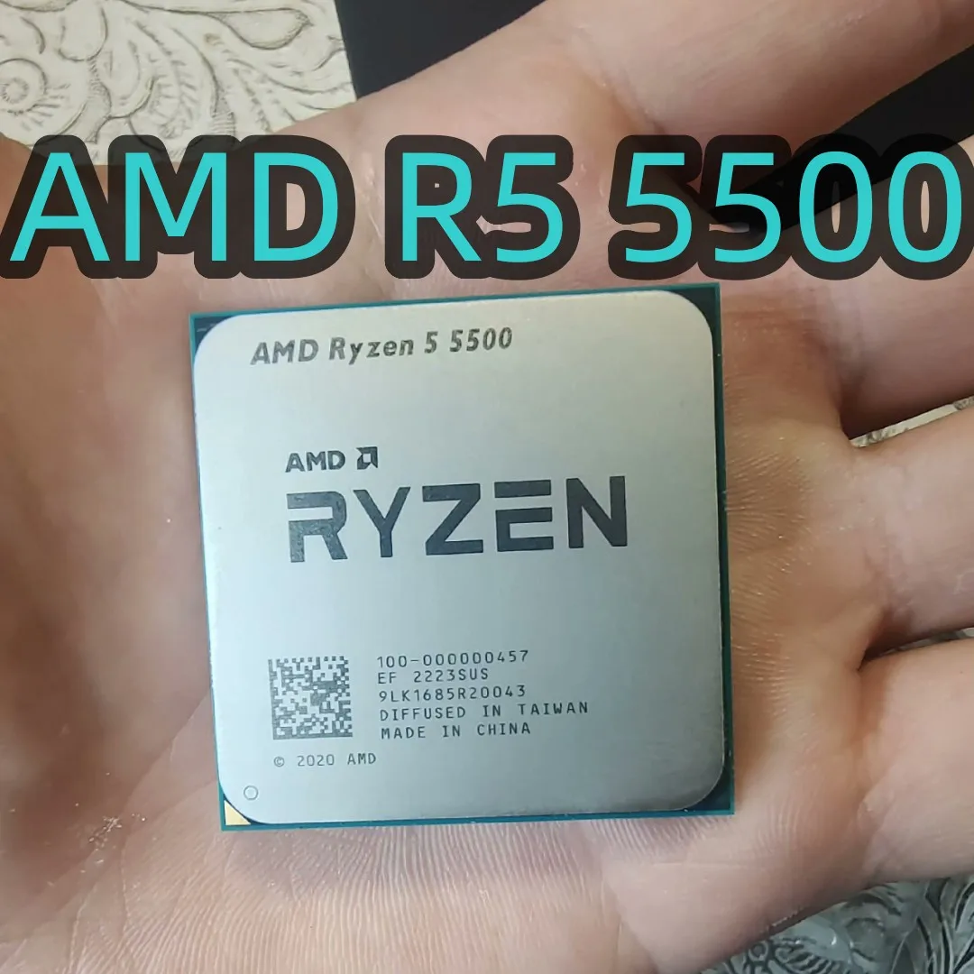 AMD Ryzen 5 5500 R5 5500 3.6 GHz 6-Core 12-Thread 7NM L3=16M 100-000000457 Socket AM4 CPU Processor