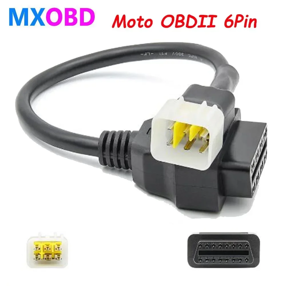 Wholesale Motocycles Accessories For ds150 Motorcycle 6 Pin to 16 Pin OBD2 Diagnostic Cables Adapter