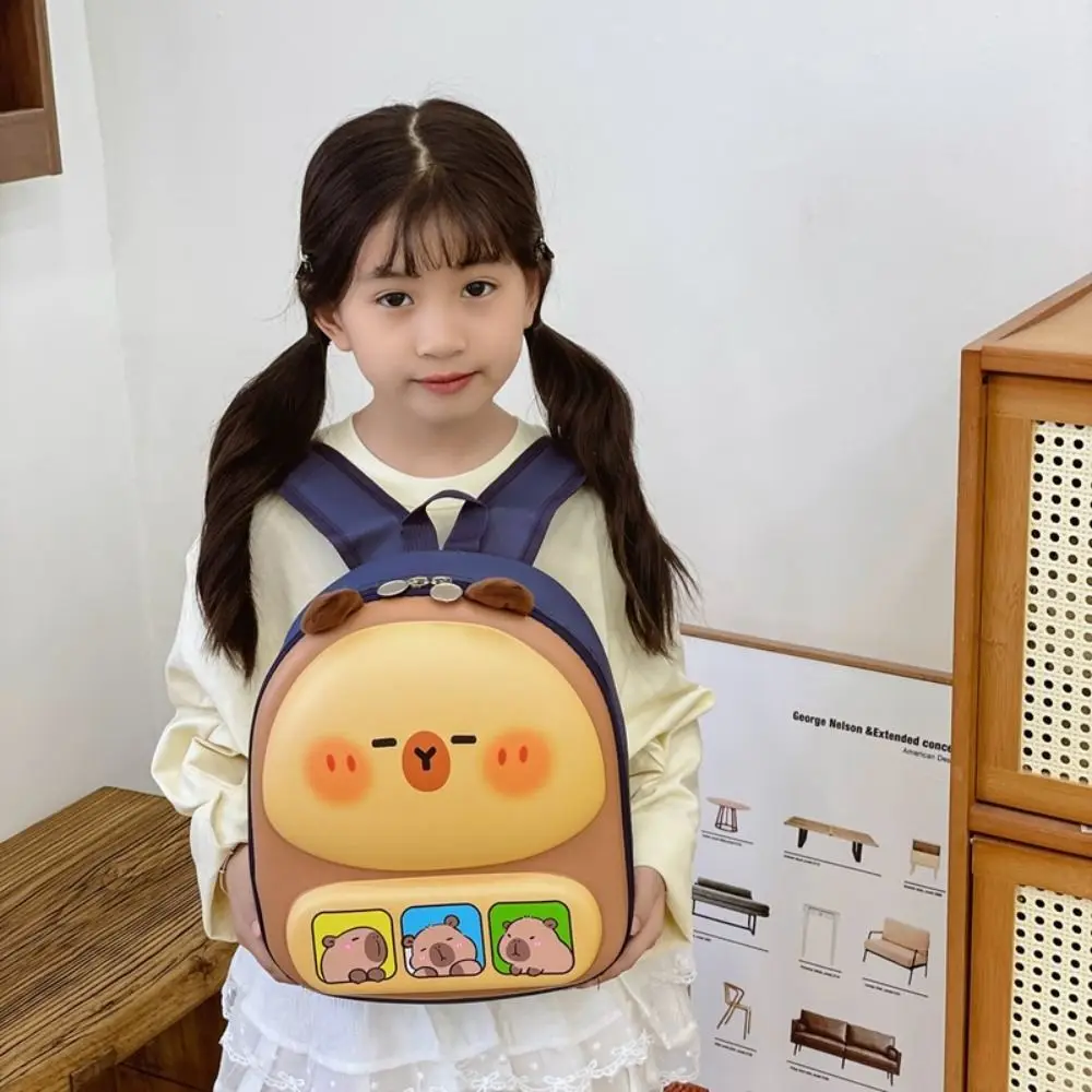 High Quality 3D Backpack Capybara Large Capacity Shoulders Bag Waterproof Lightweight Bookbags Back To School