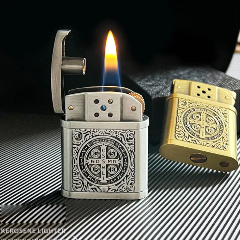 Metal Constantine Retro Petrol Trenches Kerosene Lighter Hell Detective Armor Oil Fire Smoking Accessories Gadgets For Men Gifts