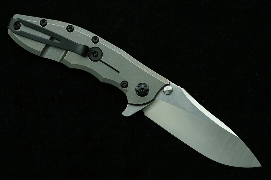 New 0562CF Ceramic Bearing Carbon Fiber Titanium Handle Mark 20CV Blade Outdoor Camping Kitchen Survival EDC Tool Folding Knife