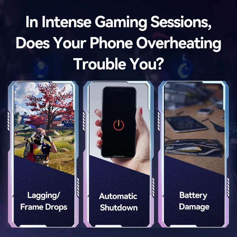 Vention المغناطيسي Modile الهاتف برودة الهاتف الخليوي المبرد لعبة آيفون البث المباشر Redmi الأسود شارب المبرد مع مروحة التبريد #2