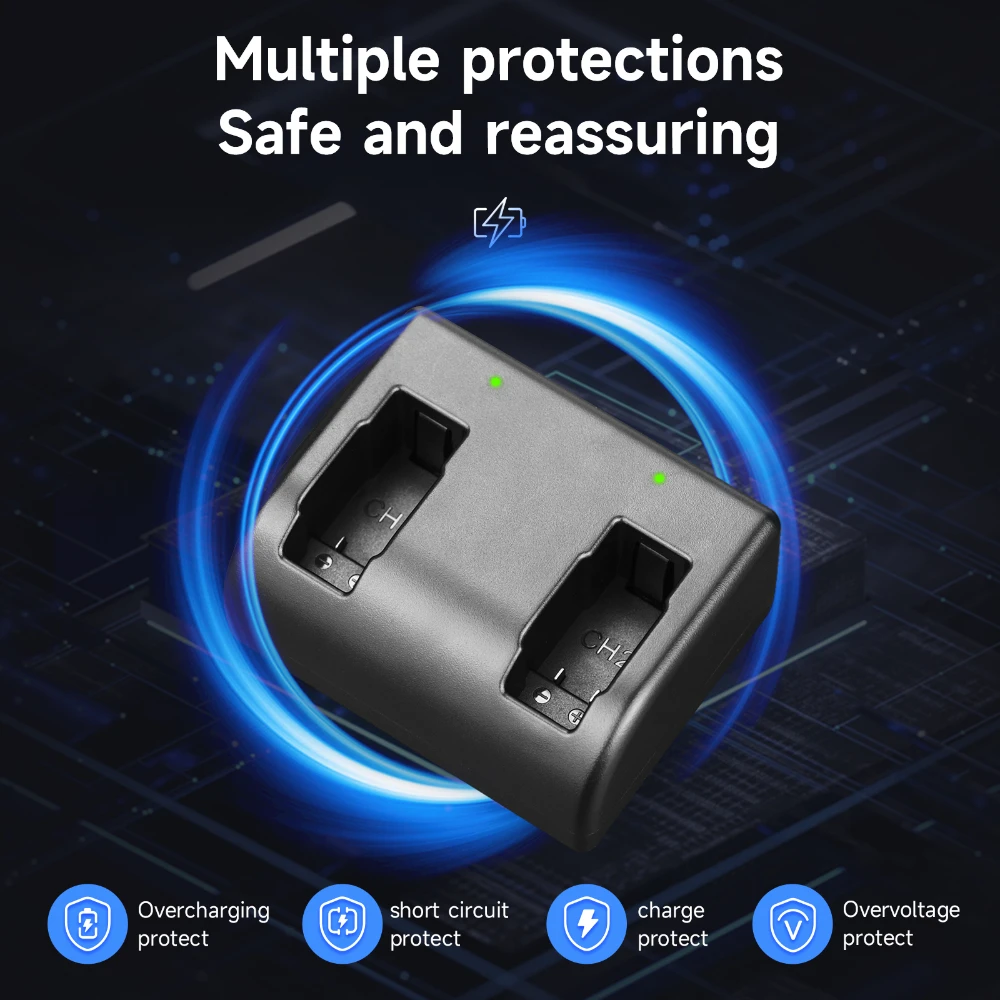 1860mAh Battery For Gopro Max Rechargeable Battery With LED Type-C Charger  for GoPro Max 360 panoramic motion camera battery