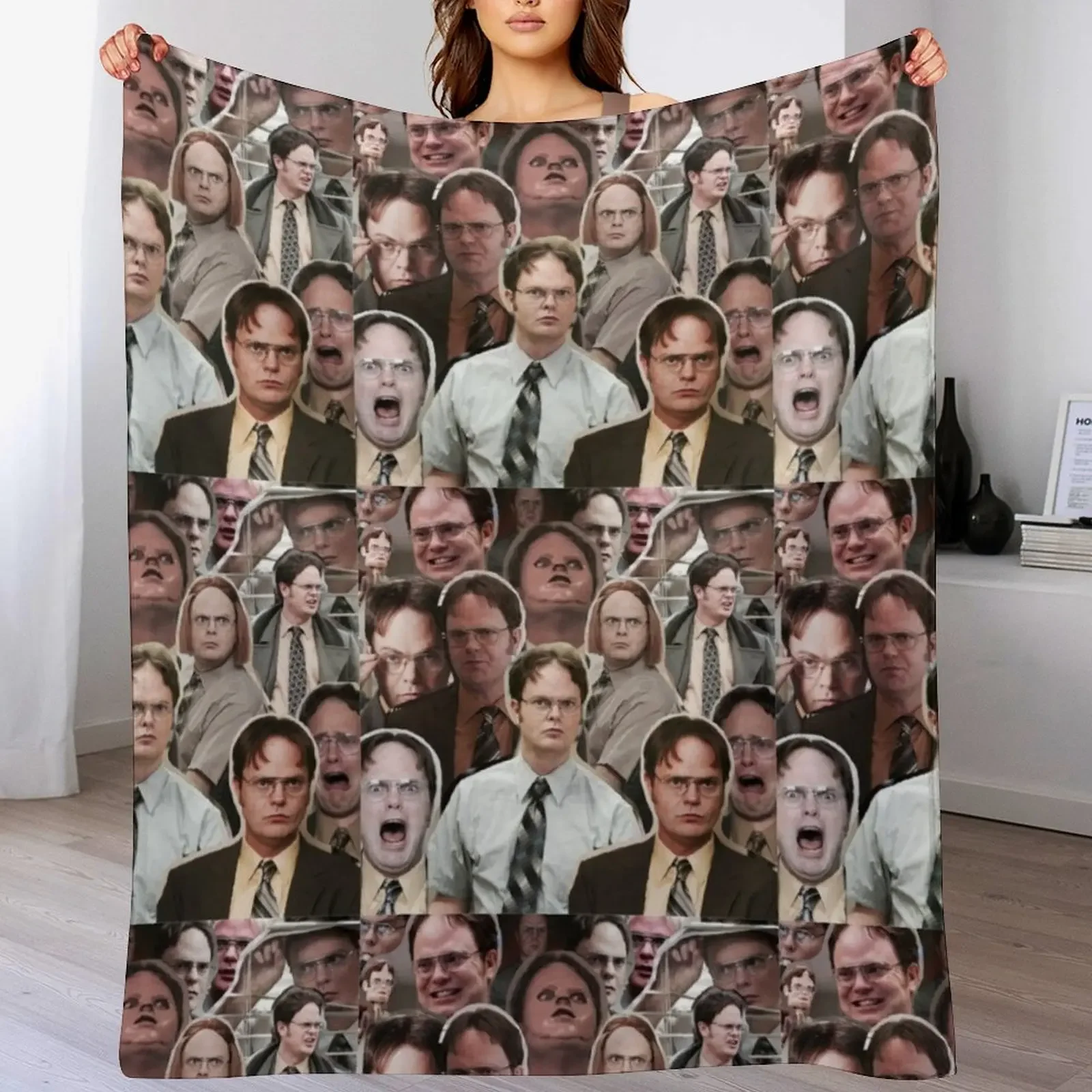 Dwight Schrute - The Office Throw Blanket Baby Sofas Beach manga Blankets