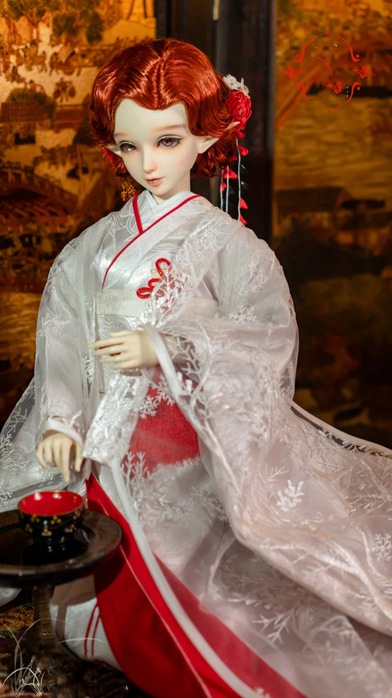 1/4 1/3 Ancient Costume BJD Clothes Japanese Kimono Robe Outfit For MSD SD13 Big Girl SSDF ID75 Uncle Doll Accessories C2193