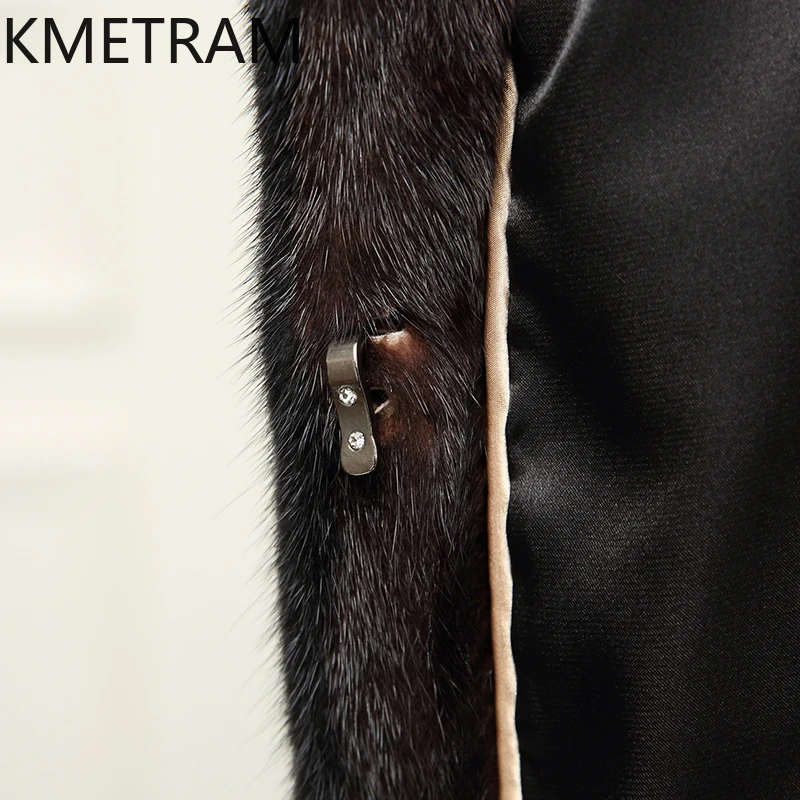 Natural Whole Mink Fur Coat Women Hooded Luxury Black Fur Jacket New in Outerwears Winter Fashion Womans Clothing 2025 Fourrure