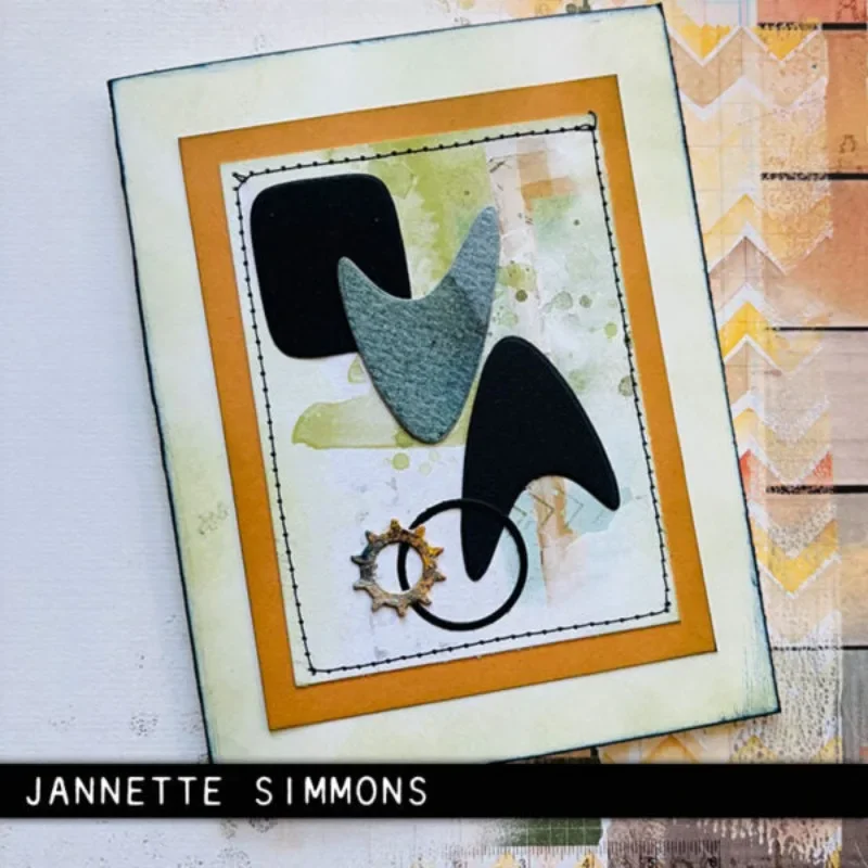 قوالب القطع الذرية الجديدة لعام 2025 بتصميم عتيق لدوامات التلفزيون النجمي العتيق لبطاقات المعايدة ومجلات القصاصات والحرف الورقية