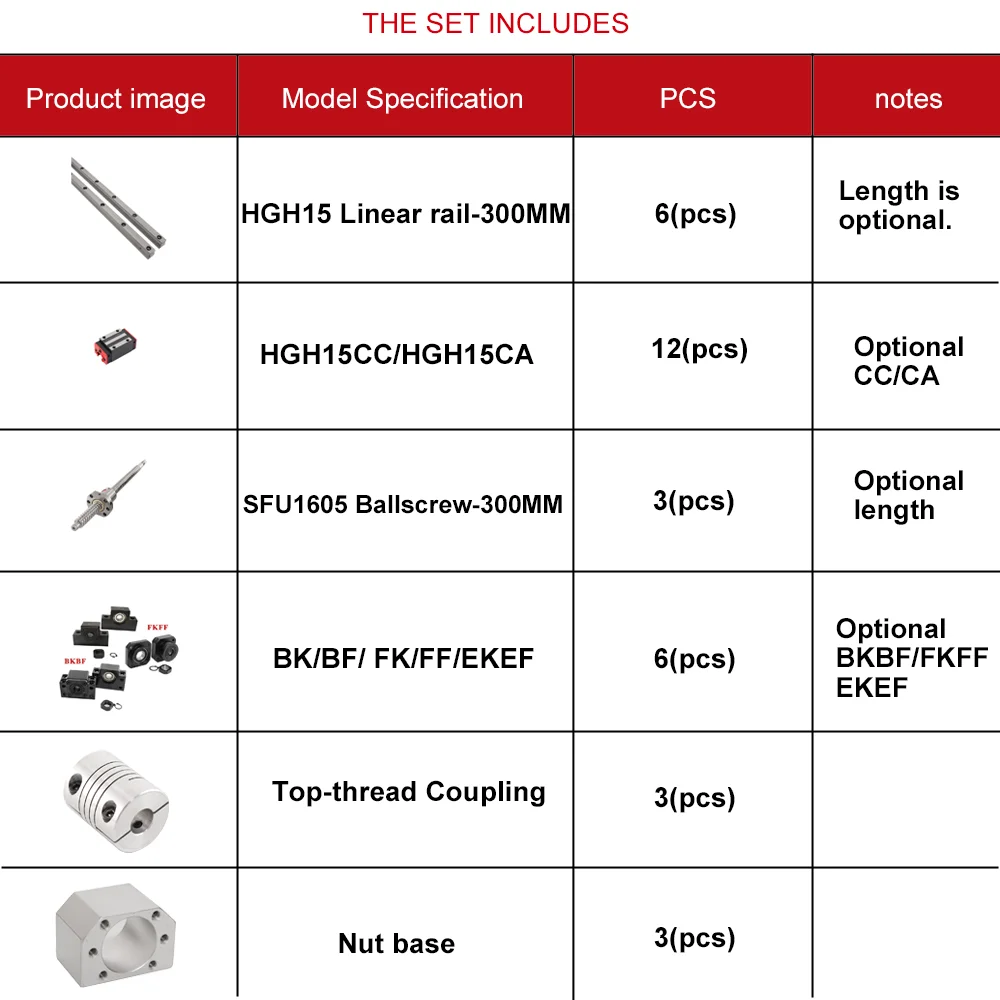 3pcs Clearance Sale: Free Delivery on HGH15 Linear Guides, Brand New Linear Guides Suitable for CNC Components.