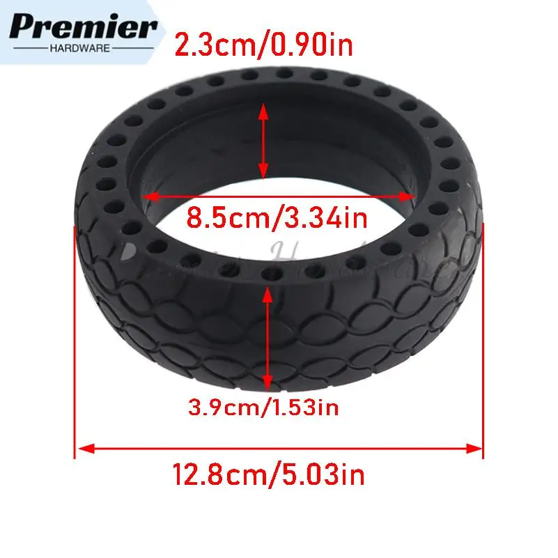 Moyeu arrière de roue de Scooter 5.5 pouces pour Xiaomi Mijia M365 PRO, pneus solides d'amortissement, pneus creux Non pneumatiques en nid d'abeille