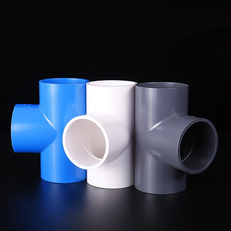 5Pcs/Lot Inner Dia20~90mm PVC Pipe Tee Connector Aquarium Fish Tank Adapter Water Supply Tube Joints Garden Irrigation Equal Tee