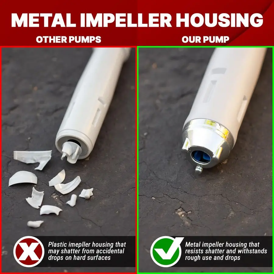 2nd Gen. Fuel Transfer Pump with High Flow Nozzle, 2.5 Gal Min, Universal Gas Can Adapter, AA x 4 Battery Powered, 4.2ft Extende
