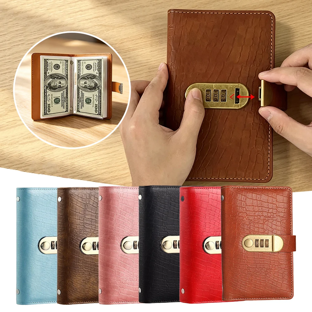 100 Envelope Challenge-Binder,Cash Saving Money Challenge Book With Password Lock,100 Pages Savings Challenges Book For Home