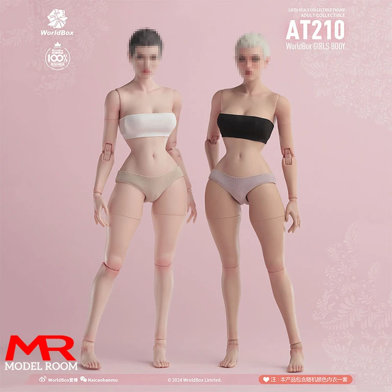 

Worldbox AT210 1/6 Оса Талия Полный ягодичный шарнирный корпус 27 см Женский солдат Супер гибкая фигурка тела куклы
