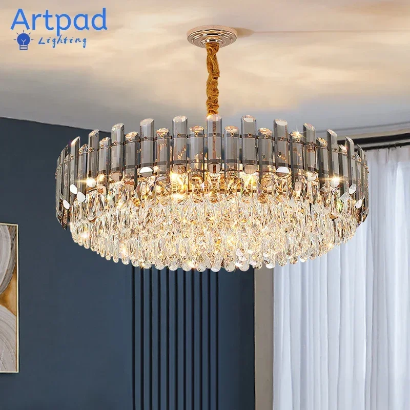 

Nordic LED Crystal Chandeliers Gold Luxury Lighting Dining Living Room Bedroom Kitchen Island Lights Indoor Hanging Light