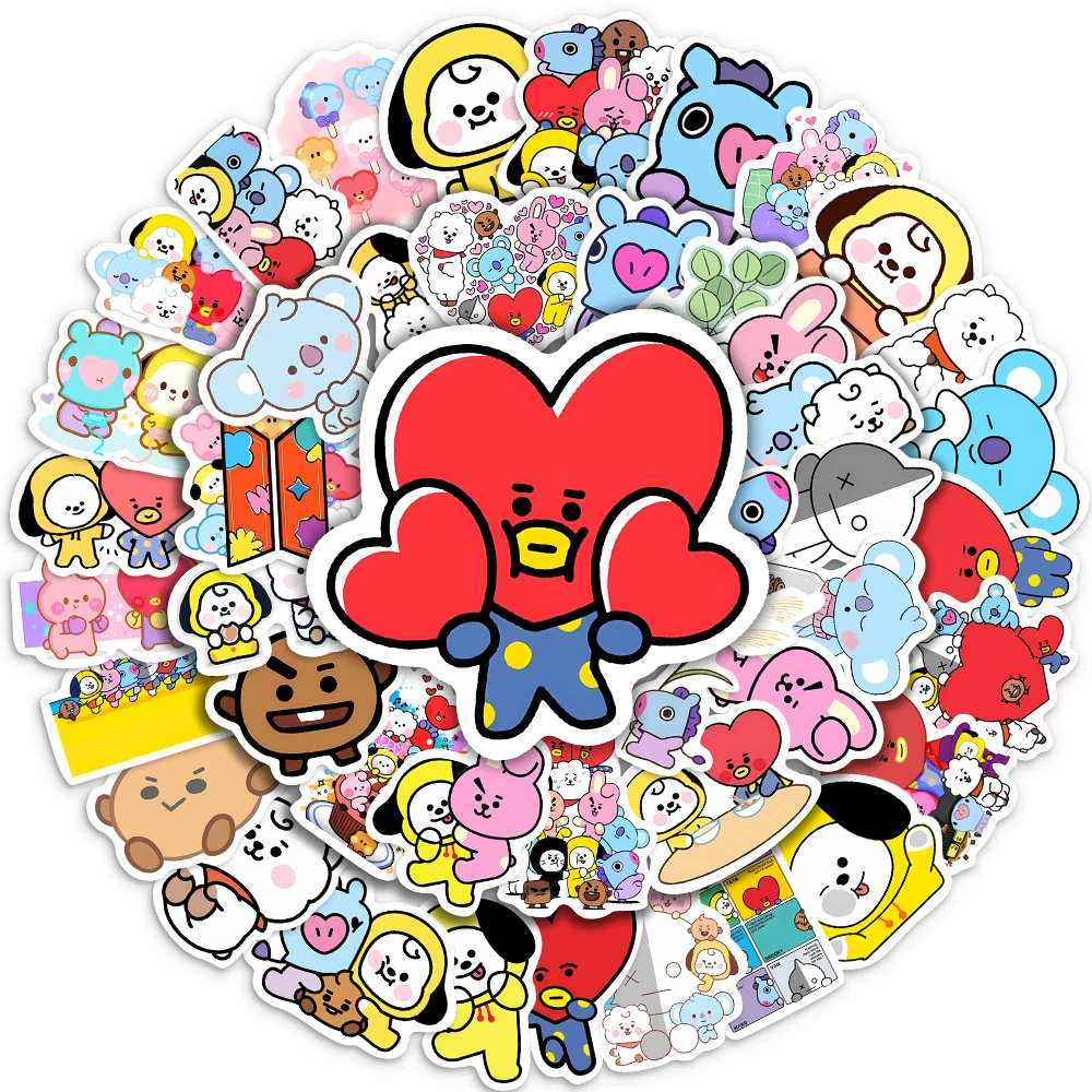 10/25/50PCS Cute Cartoon Animation Family Animals Stickers Waterproof Scrapbooking Material Notebooks Laptop Luggage Guitar Toy