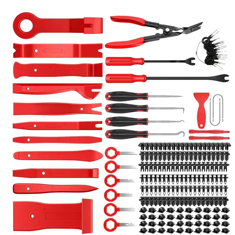 Car Trim Removal Tool Clip No-Scratch Trim Tools 200 Pieces Remover Set Small Fastener Automotive Pliers Interior Car