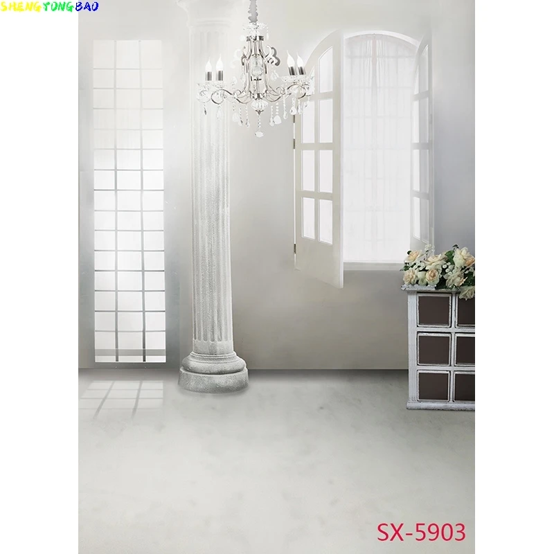 Vinyl Custom Photography Backdrops Prop Flower Wood Floor Castle Wedding Theme Photo Studio Background YXFL-63