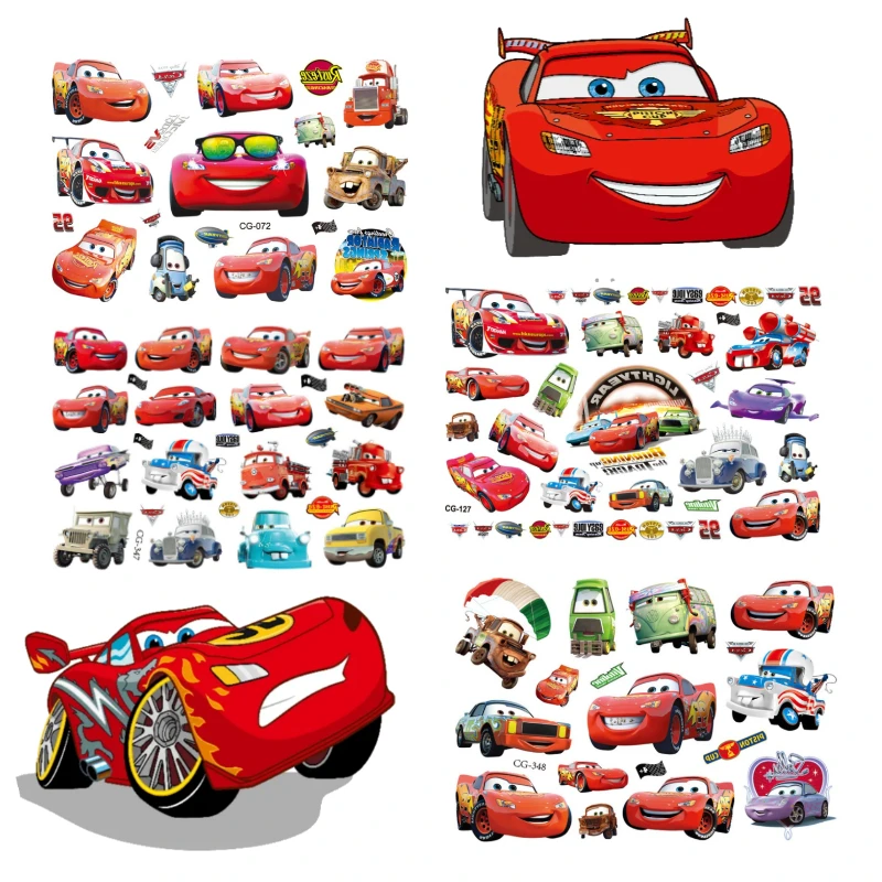 

Cars Lightning McQueen Cartoon Temporary Tattoos – Disposable Water Transfer Tattoos for Kids' Festival & Party Use