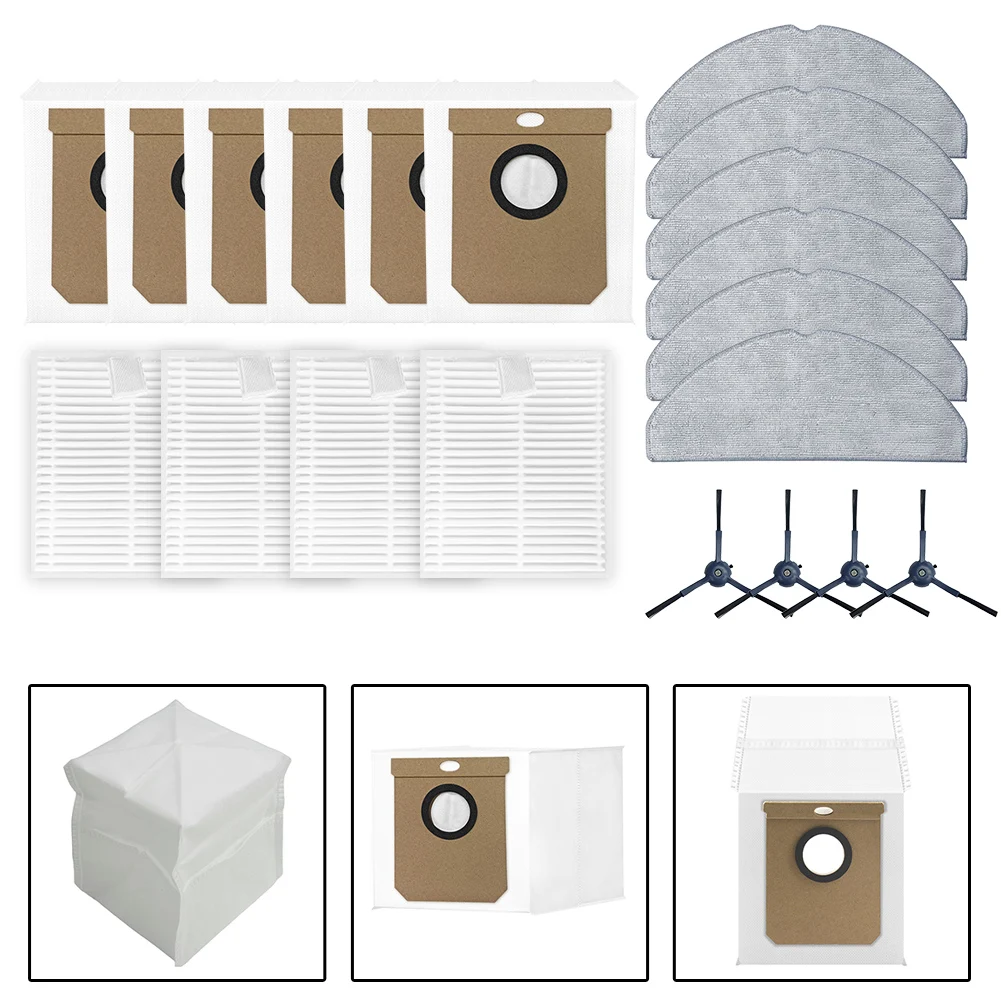 1 مجموعة تصفية ممسحة القماش كيس لجميع الغبار مجموعة فرش جانبية ل Cecotec ل Conga 8490 ل في نهاية المطاف الترا قوة فراغ قطع غيار الأجهزة المنزلية #3