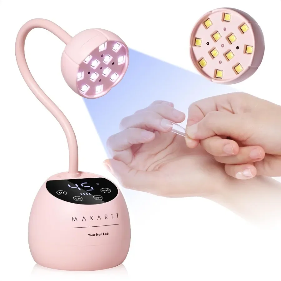 Lámpara LED UV para uñas, luz UV con cuello de cisne para uñas de Gel, Cherie Cordl, USB, 39W, lámpara de Gel para secador de uñas con 4 veces, Sensor Profional F