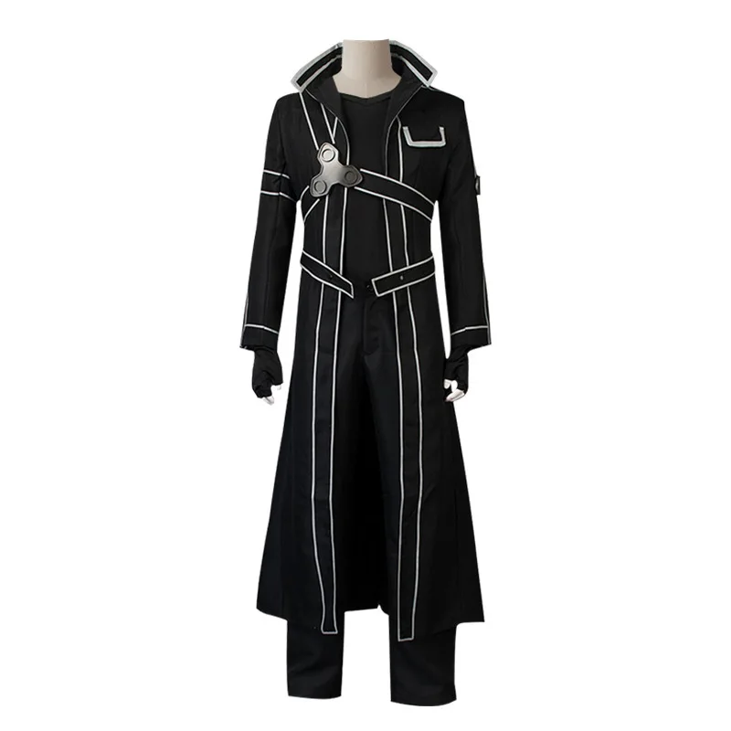 Anime Sword Cos Kirito Kazuto Kirigaya  Cosplay Costume Art Online Jacket Shirt Pants High Quality Any Size Outfit For Women Men