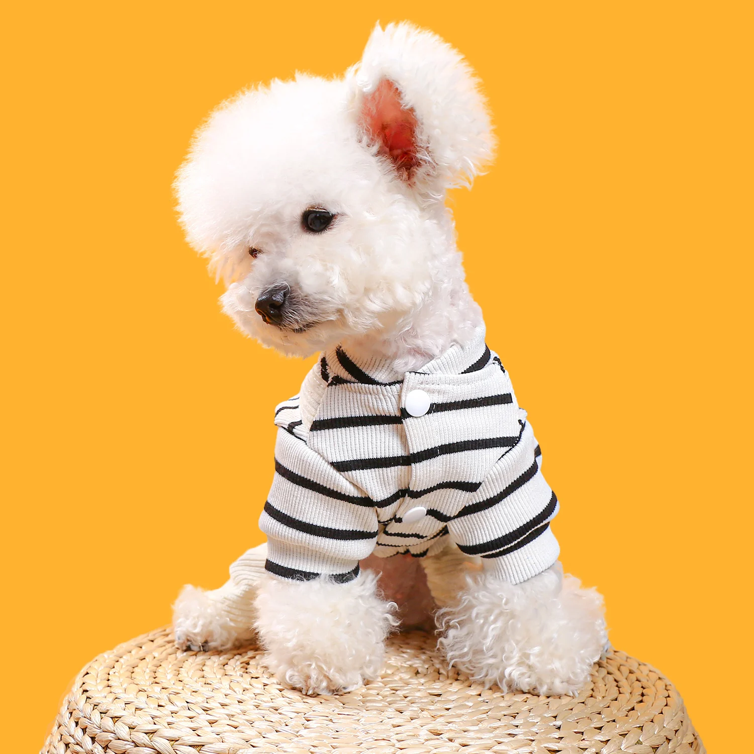 1PC Pet Clothing Dog Spring and Autumn Thickened Warm Stripe Four legged Strap Pants Suitable for Small and Medium sized Dogs