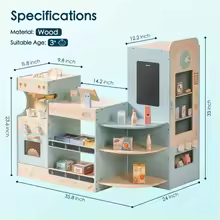 Robotime Robud Kids Grocery Store Pretend Play Supermarket with Checkout Counter Vending Machine Pretend Playset for Boys Girls - AliExpress