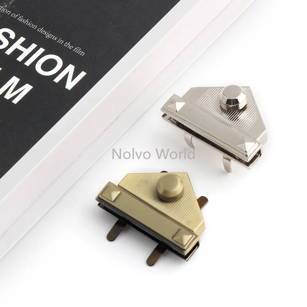 1/3/10PCS 44x31mm Triangle Bag Metal Lock Buckle Twist Turn Snap Clasps Buckle For DIY Craft Handbag Purse Briefcase Accessories