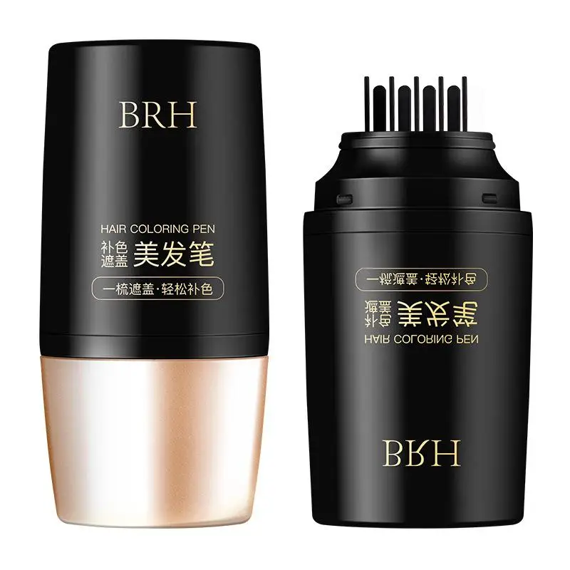 Hair Dye Pen Temporary Hair Coloring Grey Root Cover Up Enhancer Anti Hair Loss Stick Pen Hair Filling Cover Grey Concealer