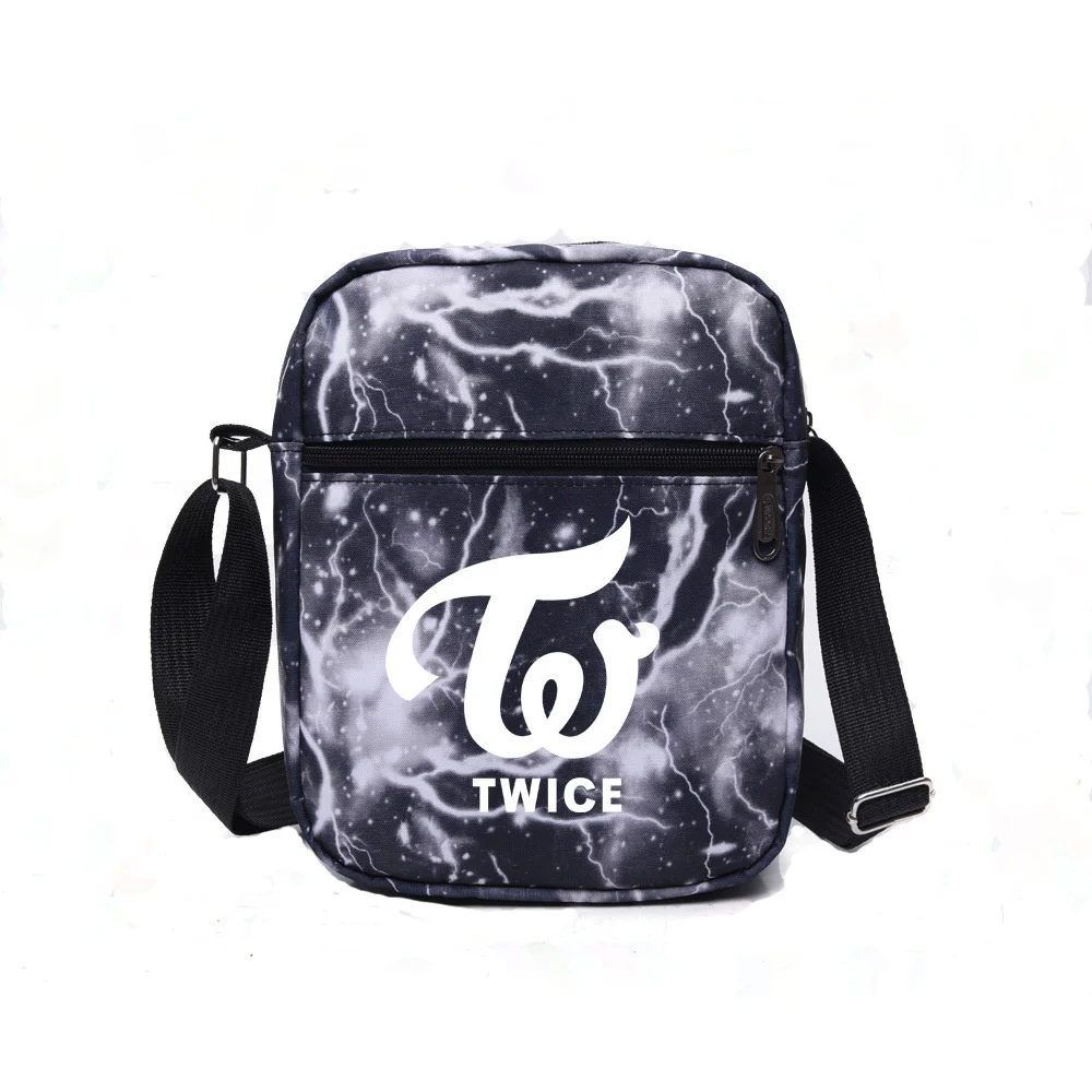 Kpop TWICE Trendy Backpack Canvas Single Shoulder Diagonal Cross Bag Waterproof Wear Resistant Nayeon Momo Fans Gift Collection