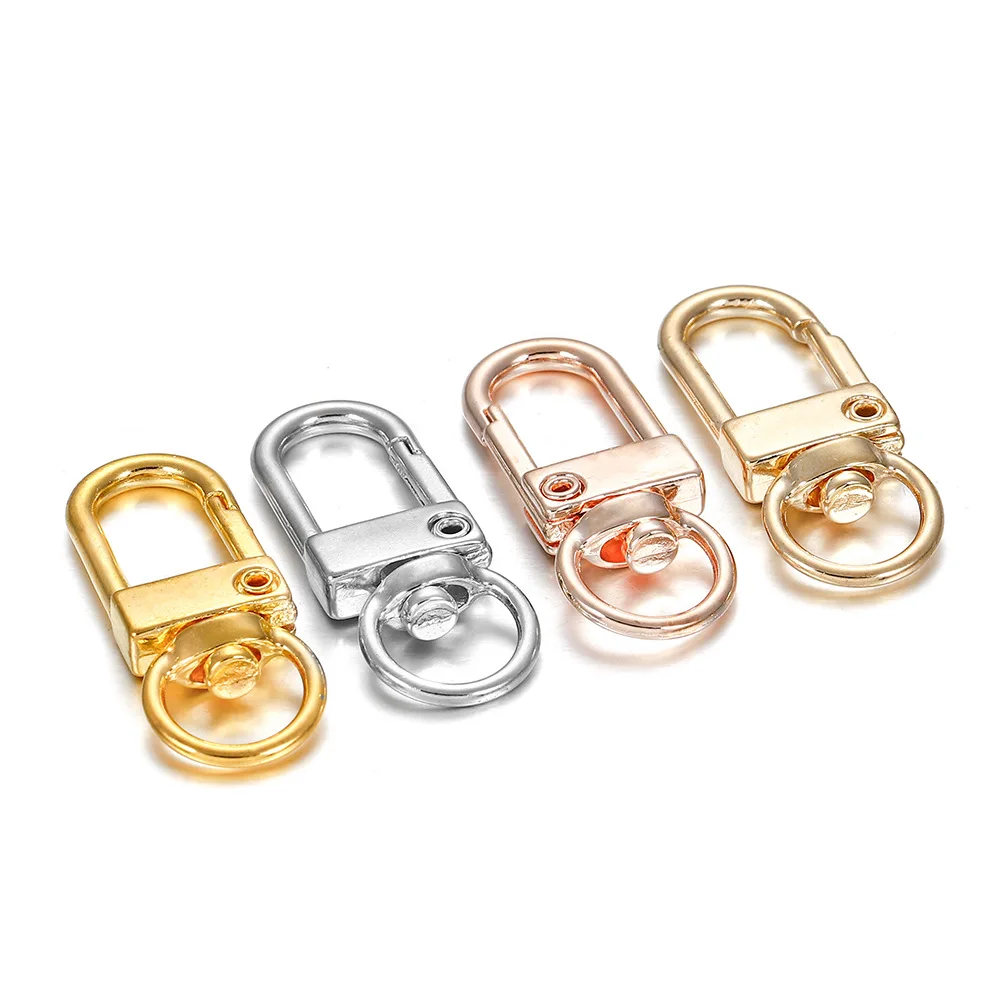 5/10pcs Key Ring Rotating Buckle Keychains Lobster Clasps Hooks For DIY Chains Jewelry Making Supplies Keychain Accessories