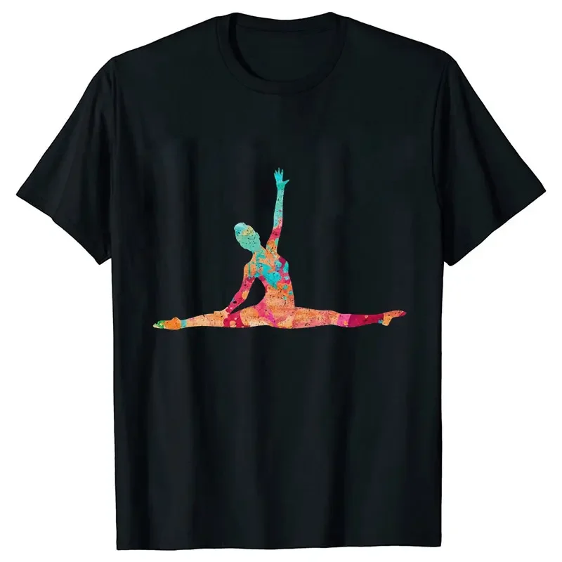 Gymnast Dancer T-shirts for Women Gymnastics Live It Love It Twirl It Design T Shirts Fashion Harajuku Kawaii Y2K Clothing