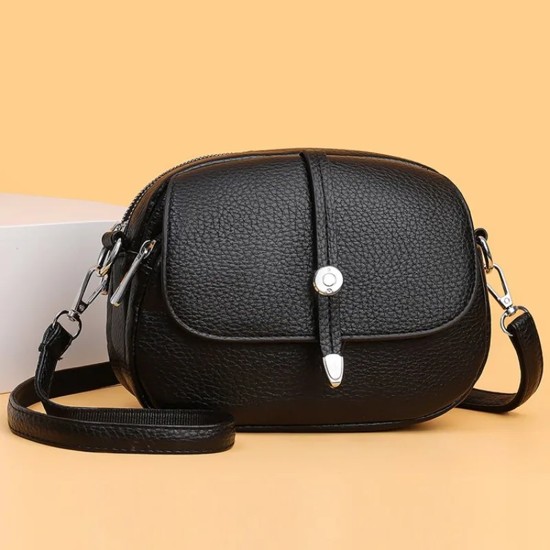 

Women's Elegant Fashionable Vintage Diaper Bag Minimalist Luxury Leather Tote For High-End Commuter And Trendy Daily Use