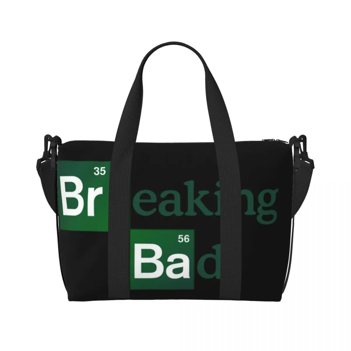 Custom Breaking Bad Logo Grocery Tote Shopping Bags Women Large Capacity Heisenberg Tv Show Gym Beach Travel Bags