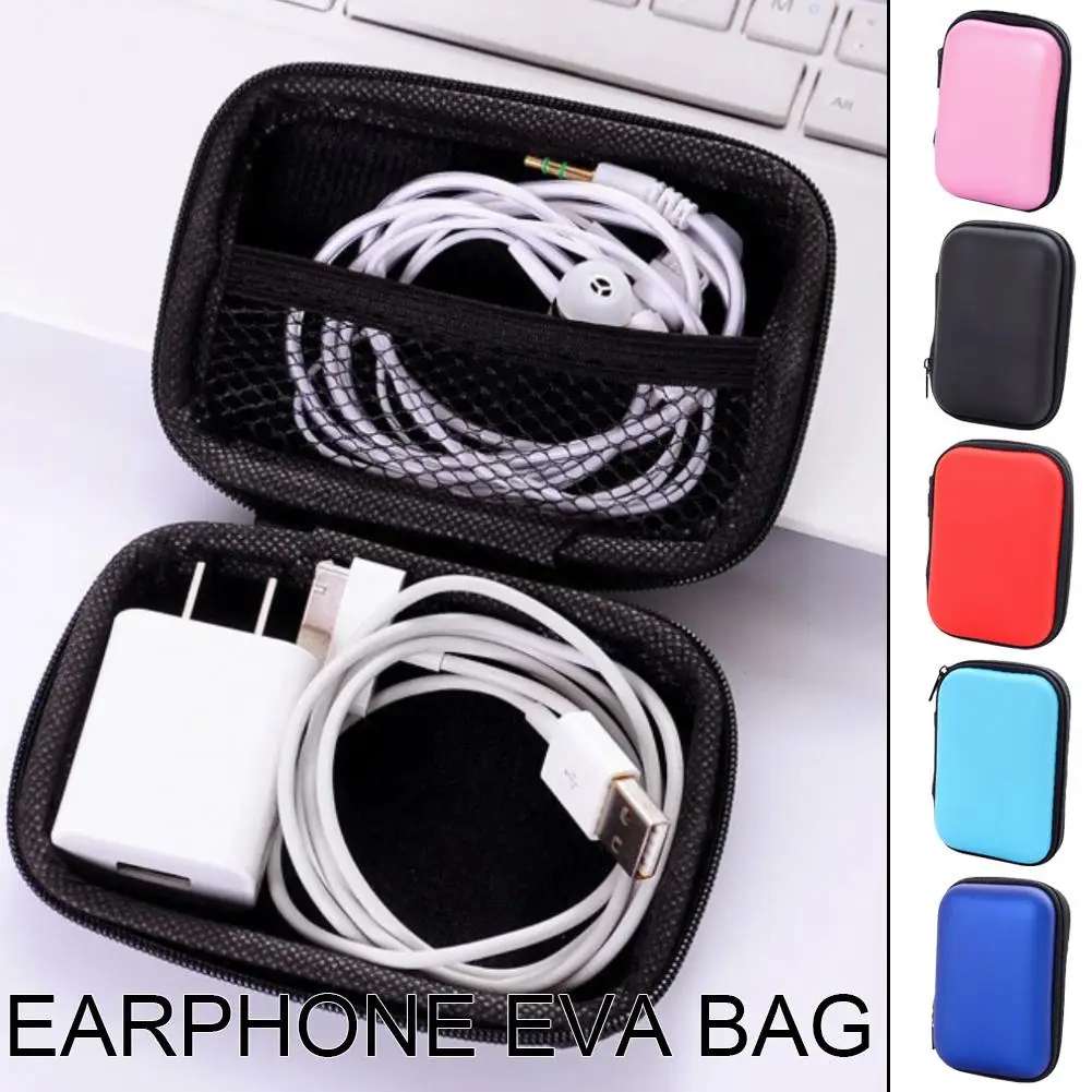 Bolsa de almacenamiento de viaje, estuche de carga portátil, organizador de Cable de datos USB, bolsa de Cable de auriculares, bolsa cuadrada con cremallera