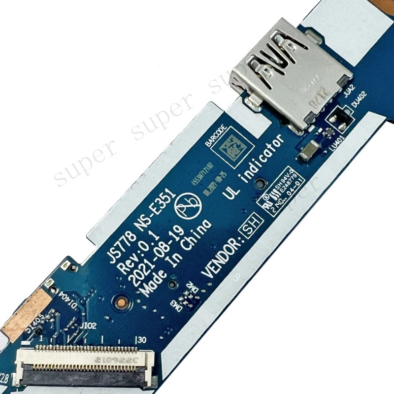 S+   USB board for Lenovo IdeaPad 3 17IAU7 82RL  5C50S25344 NE-E533 NE-E5351