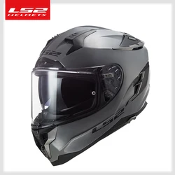 Original LS2 FF327 Challenger Carbon Fiber Man Helmets Motorcycle Double Visors Full Face Helm with Gift Helmet Bag