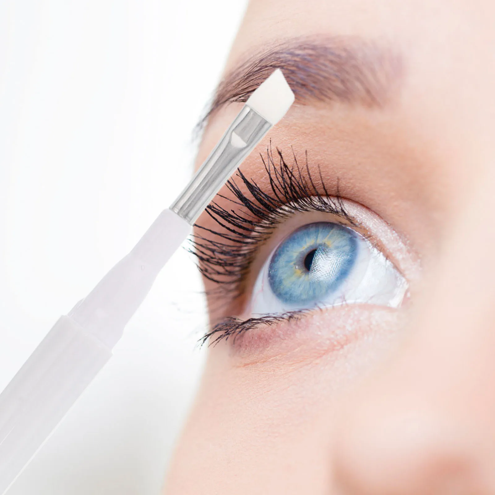 

3pcs Silicone Eyeshadow Brush Cap Soft For Eye Makeup Eyelash Separation Compact Travel Size Reusable