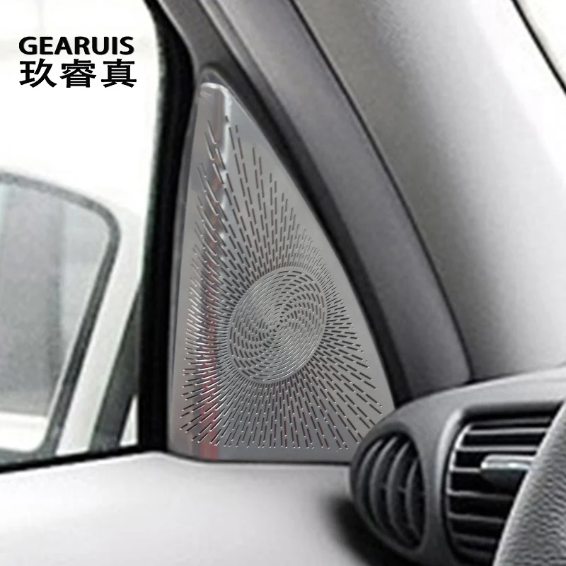 

Car Styling Front Speaker Tweeter Cover For Mercedes Benz C class W203 2002-2006 audio Decorative Sticker Interior Accessories