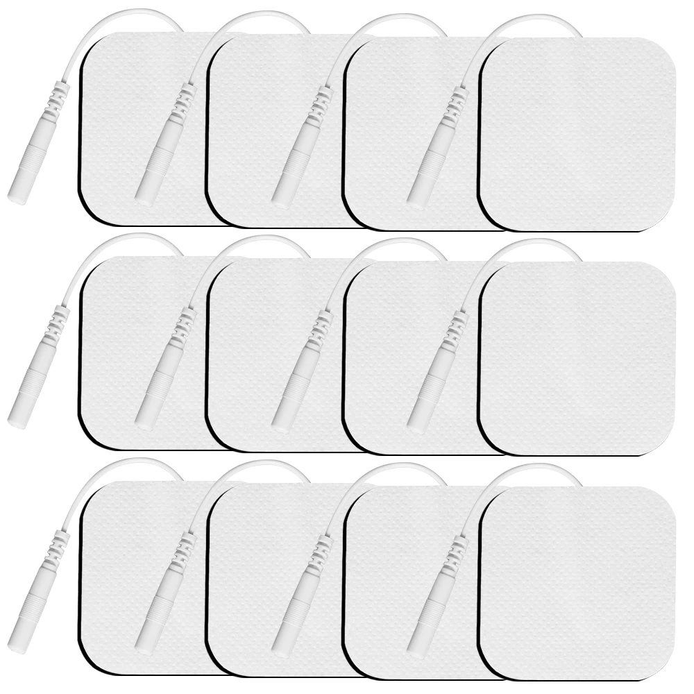 10/20Pcs Self Adhesive 5x5cm Electrode Pads Gel Massage Electrodes Parch Replacement for Tens Massager EMS Muscle Stimulator