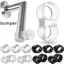 8/1Pcs Door Stop Buffer PVC Stamping-free Door Handle Transparent Round Wall Furniture Protection Pad Door Anti-collision Ring
