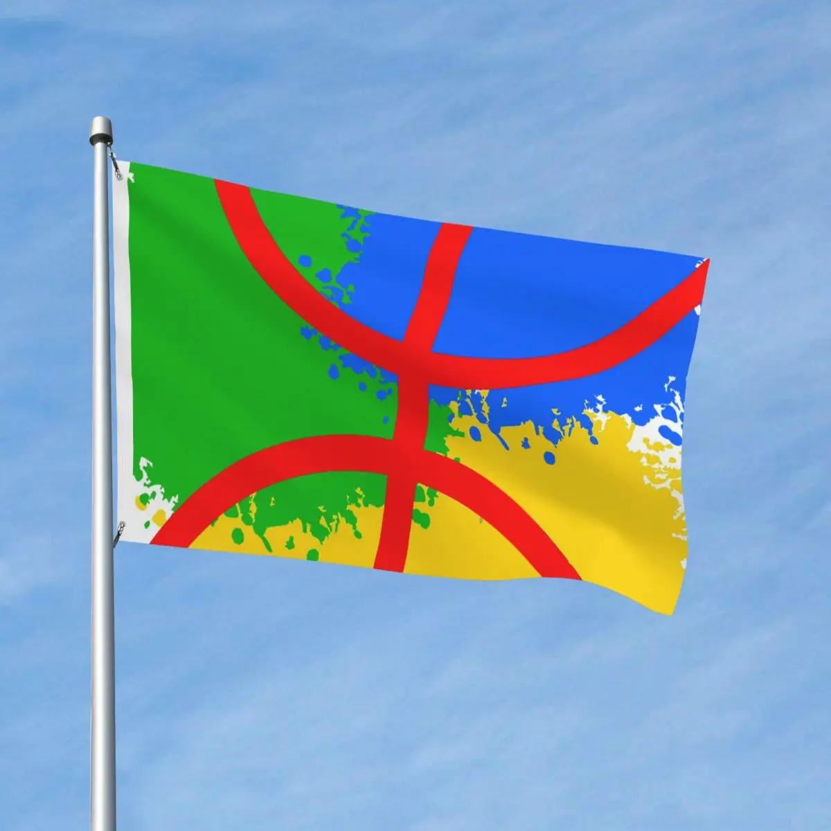 Amazigh Flag Flags Double Sided Outdoor Banner Imazighen Amazir Berber Polyester Hanging Decoration 90x150cm