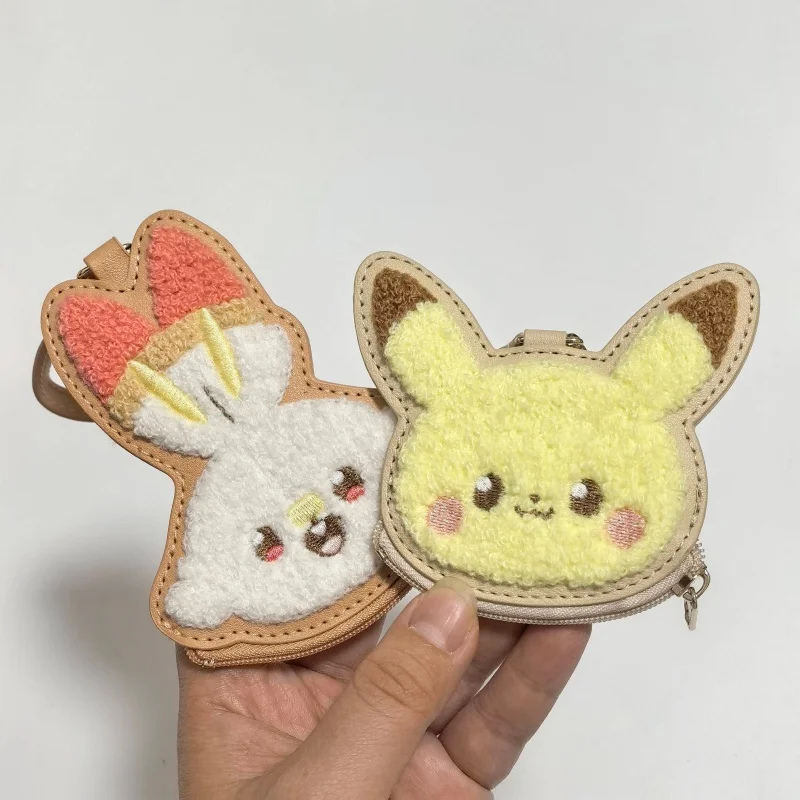 Weiche Pikachu Piplup Rowlet Scorbunny Tandemaus Münzbörse aus PU-Leder mit Reißverschluss für die tägliche Aufbewahrung, Geschenk für Fans – Detail 15