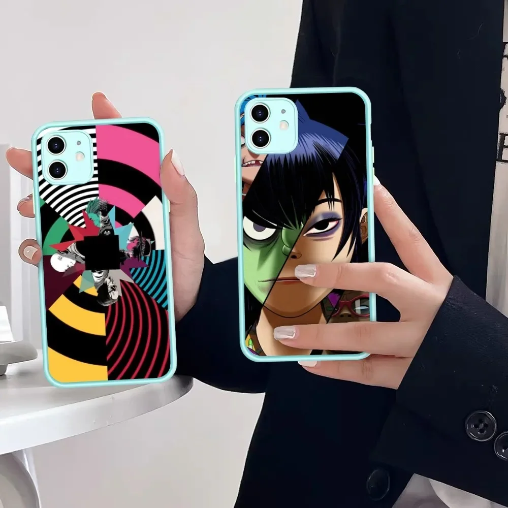 

Gorillaz Phone Case for iPhone 14 11 12 13 Mini Pro Max 8 7 Plus X XR XS MAX Translucent Matte Cover