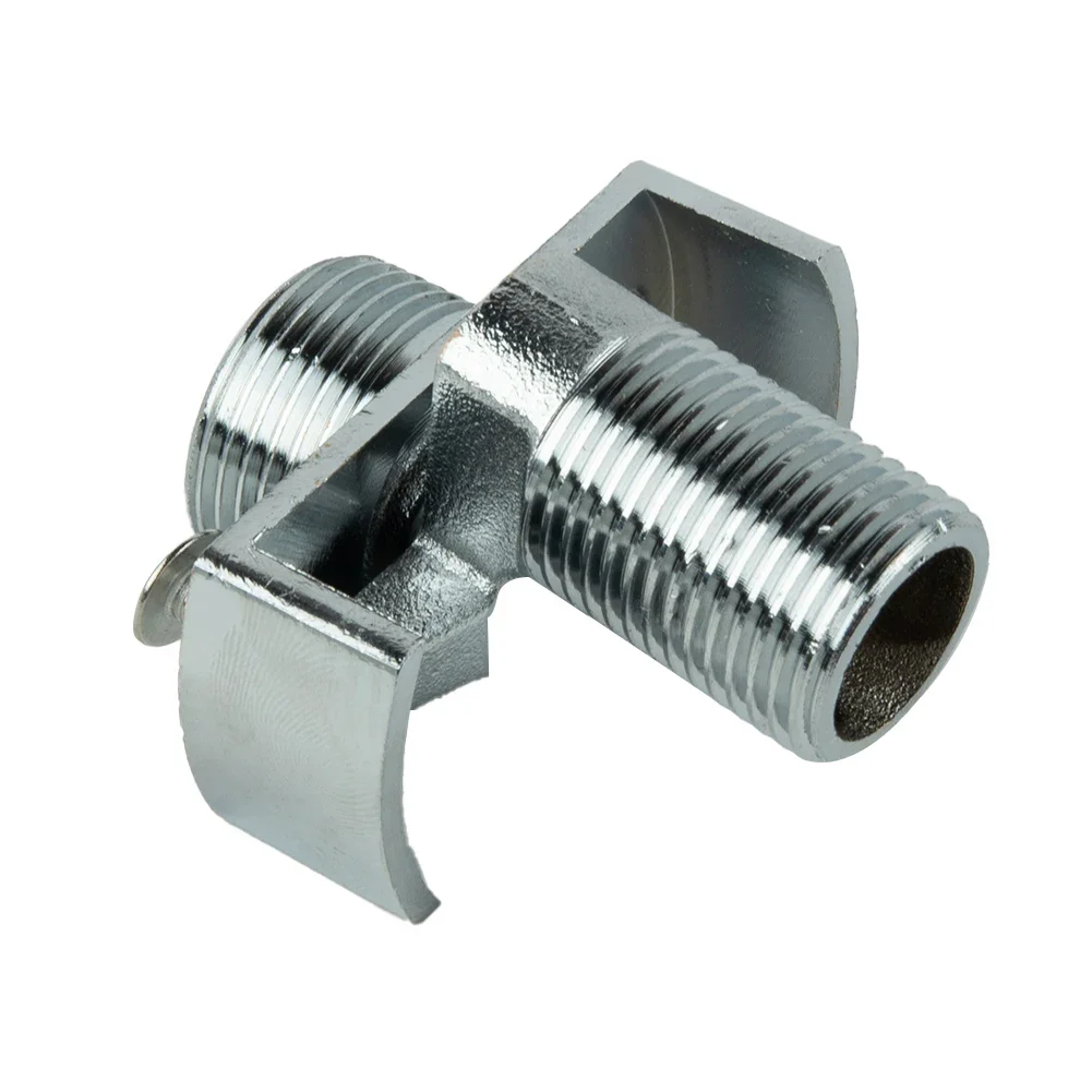 

Высококачественный адаптер для смесителя для душа под углом 18/24 мм, аксессуары, медная изогнутая ножка, сменная насадка для душа, серебристая