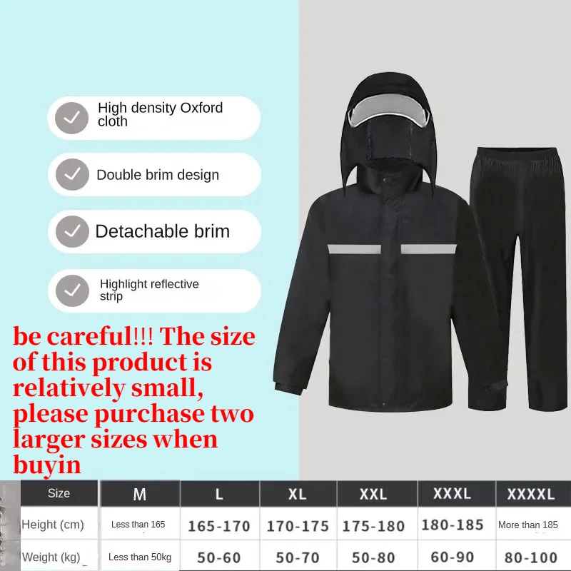 Raincoat and Rainpants Suit Full Body Rainstorm Prevention Electric Bicycle Motorcycle Takeaway Riding Reflective Split Raincoat