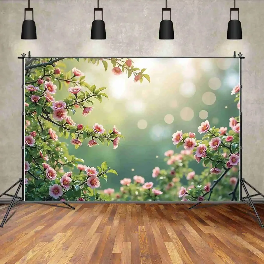 

Spring magical natural scenery theme decoration photography background, birthday party, home decoration photography background