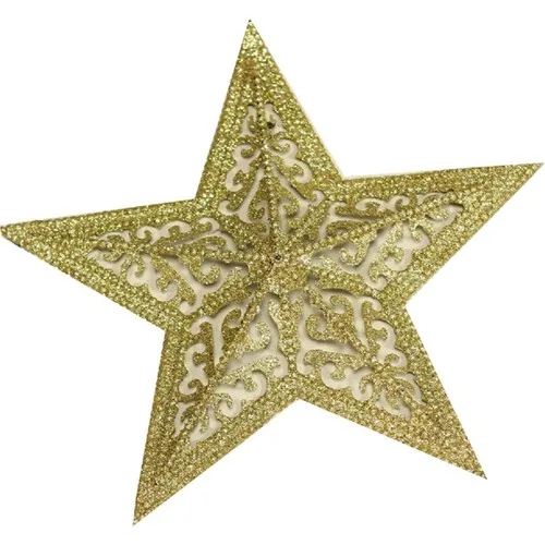 Event Party Store Christmas Gold Star Decor Ornament Single-Sided 3D