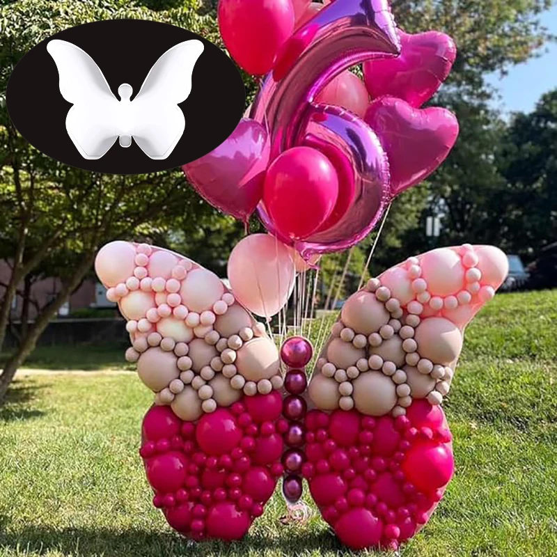 110cm Butterfly Mosaic Balloon Filling Box Girl 1st Birthday Party DIY Decor Balloon Box Baby Shower Valentine's Day Party Decor